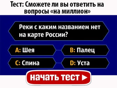 Сможете ли вы ответить на вопросы «на миллион»?