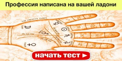 Профессия написана на вашей ладони