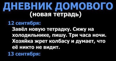 Дневник домового, новая тетрадь 😂😂😂